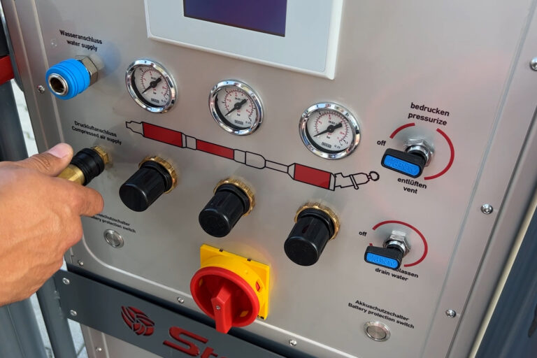CL70 with a hand operating the switches